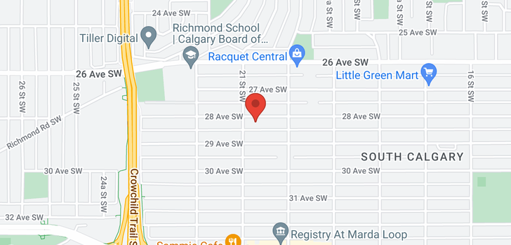 map of 2131 28 Avenue SW